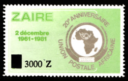 Zaïre Tp De 1991 - Série Courante Surchargée - Y&T N° 1347 MH * - Unused Stamps