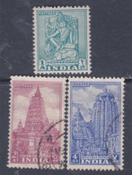 Inde N° 34  X, 35 / 36 O Série Courante Les 3 Valeurs Trace De Charnière Ou Oblitérées Sinon TB - Unused Stamps