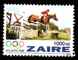 Zaïre Tp De 1996 - Jeux Olympique D'Atlanta Equitation - Y&T N° 1418 Obli (0) - Used Stamps