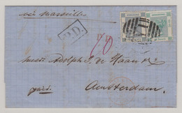 HONG KONG Cover 1869 British P.O. Yokohama Japan To Amsterdam NL, RARE! (C101) - Briefe U. Dokumente