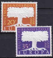 SAARLAND 1957 Mi-Nr. 402/03 ** MNH - CEPT - 1957