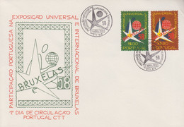 Enveloppe  FDC   1er  Jour    PORTUGAL   Exposition   Universelle   De   BRUXELLES   1958 - 1958 – Bruxelles (Belgique)