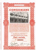 Titre De 1956 - CONGOMANE - Société Congolaise à Responsabilité Limitée - - Afrika