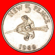 * GREAT BRITAIN LILY: GUERNSEY  5 NEW PENCE 1968! ELIZABETH II (1953-2022) LOW START · NO RESERVE! - Guernesey