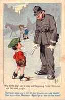 HUMOUR - Policier Anglais Et Petit Garçon - Mich - Carte Postale Ancienne - Humour