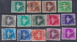 Inde N° 95A / 104A O, X  Série Courante : Les 14 Valeurs Oblitérées ( Le 104A Trace De Charnière)  Sinon TB - Used Stamps