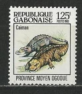 GABON, Crocodiles, Crocodile, Reptiles, Reptile. Yvert N°523** MNH. - Autres & Non Classés