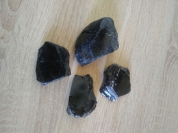 Obsidienne Noire Brute, Pierres Naturelles, Pierres Précieuses, Pierres De Guérison, Chakra 411gr - Minéraux