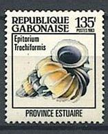 GABON Coquillages, Coquillage, Shell, Conchas, Yvert N°525 ** Neuf Sans Charniere. - Coneshells