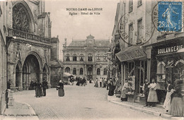 France - Notre Dame De Liesse - Eglise - Hpotel De Ville - Phot. Ch. Collin - Animé - Carte Postale Ancienne - Laon