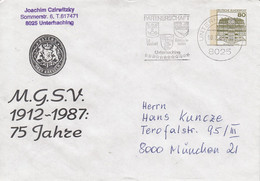 PU 117/307 M.G.S.V. 1912 - 1987  75. Jahre Unterhaching - Privé Briefomslagen - Gebruikt