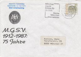 PU 117/307 M.G.S.V. 1912 - 1987  75. Jahre, München - Privé Briefomslagen - Gebruikt