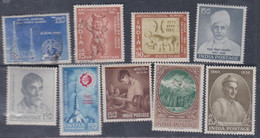 Inde N° 127 / 35  X, O :  Les 9 Valeurs  Trace De Charnière ( Les 127 Et 133 Oblitérés) Sinon TB - Unused Stamps