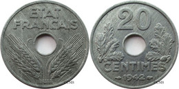 France - État Français - 20 Centimes État Français Type 20 Poids Lourd 1942 - SUP/AU58 - Fra4561 - 20 Centimes