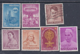Inde N° 137 / 42  X, O :  Les 7 Valeurs  Trace De Charnière ( Le 140 Oblitéré) Sinon TB - Unused Stamps