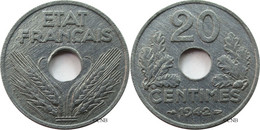 France - État Français - 20 Centimes État Français Type 20 Poids Lourd 1942 - SUP/AU58 ! - Fra4564 - 20 Centimes