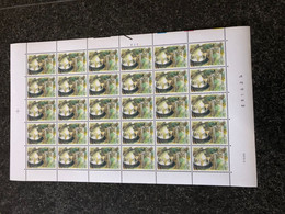 Belgie 1986 2228 MAURICE CAREME POET LITERATURE Volledig Vel FULL SHEET MNH PLAATNUMMER 2 - 1981-1990