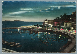 °°° Cartolina - Napoli Mergellina Di Notte E Capri Viaggiata °°° - Pozzuoli