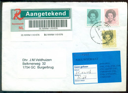 Nederland 2006 Aangetekend Envelop Naar Burgerbrug Met Guldenszegels Geen Gehoor Bij Bestelling NVPH 1242, 1250 En 1501 - Briefe U. Dokumente