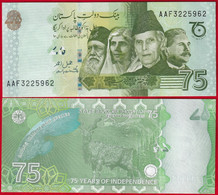 Pakistan 75 Rupees 2022 P-56 "Independence" UNC - Pakistan