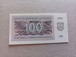 Billete De Lituania De 100 Talonas, Año 1992, UNC - Lithuania