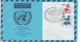 PF 8 C1/1  Die Briefmarken Der Vereinten Narionen - 25 Jahre Im Diest De Friedens 1951-1976, Bonn 1 - Buste Private - Usati