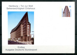 HAMBURG - Tor Zur Welt Sehenswürdigkeit Chilehaus - Ersttag Ausgabe Deutsche Bundespost - Private Postcards - Mint