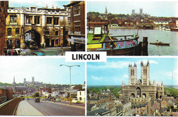 SCENES FROM LINCOLN, LINCOLNSHIRE, ENGLAND. UNUSED POSTCARD   Wd9 - Lincoln