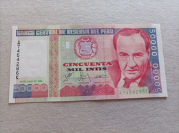 Billete De Perú De 50000 Intis, Año 1988, UNC - Pérou