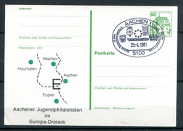 25.4.1981 - Aachener Jugendphilatelisten Im Europa-Dreieck - Cartes Postales Privées - Oblitérées
