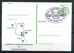 25.4.1981 - Aachener Jugendphilatelisten Im Europa-Dreieck - Privatpostkarten - Gebraucht