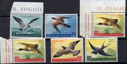 1959 San Marino Fauna Avicola A 122 - 126  Integri MNH** - Luchtpost