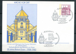 2.10.1983 - Kirche Vor Ort - 25 Jahre Bistum Essen - Privé Postkaarten - Gebruikt