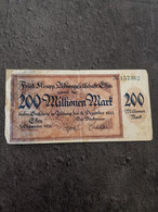 BILLET 200 MILLIONEN MARK 31 12 1923 ALLEMAGNE / BANKNOTE GERMANY - Ohne Zuordnung