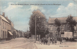 59-SIN-LE-NOBLE- PLACE DE LA LIBERTE ET RUE DE MONTIGNY - Sin Le Noble