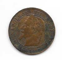FRANCE - 2 CENTIMES 1861 A - Second Empire Napoleon III - Tete Laurée - 2 Centimes