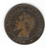 FRANCE - 2 CENTIMES 1854 A - Second Empire Napoleon III - Tete NUE - 2 Centimes