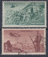 Inde N° 160 X + 161   O : Défense Nationale  Les 2 Valeurs Trace De Charnière Et Oblitérée,  Sinon TB - Unused Stamps