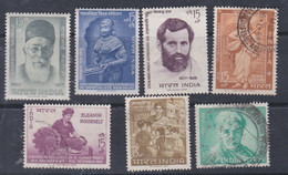 Inde N° 162 / 68   O, X  : Défense Nationale  Les 7 Valeurs Oblitérées ( Les 162, 166, 167 Trace De Charnière)  Sinon TB - Used Stamps