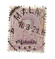 Oblitération Centrale "Malmédy" Sur Albert 1er. - OC55/105 Eupen & Malmédy