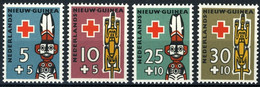 Nederlands Nieuw Guinea 1958, Rode Kruis, Red Cross NVPH 49-52 Hinged/ongestempeld - Nueva Guinea Holandesa