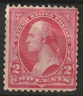 USA 1894 Regular Issue - Unwmk (no Watermark). 2c Scarlet Unused No Gum. Type II. Scott No. 251 Type II - Ungebraucht