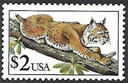 USA 1990 Bobcat 2$. Postfris MNH** Scott No. 2482 - Ungebraucht