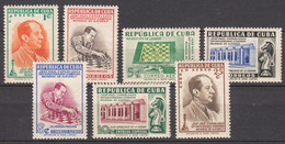 Cuba 1951 Complete Set, Chess World Champion Capablanca, Mint Never Hinged - Neufs