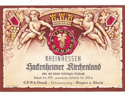 3 ETIQUETTES  , Neuves  DES VINS DU RHIN DES ANNEES 80/85,,,THEME;   Anges ,,,TBE - Autres & Non Classés