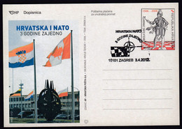 Croatia Zagreb 2012 / Croatia And NATO 3 Years Together / Coat Of Arms, Flags - NATO