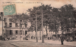 France - Pré Sait Gervais - La Place De La Mairie - Animé - Edit. G. Francq - Carte Postale Ancienne - Bobigny