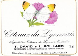 DEUX  ETIQUETTES   Neuves  THEME  Papillon   TBE - Butterflies