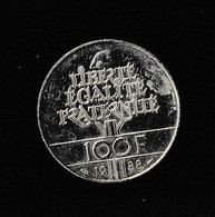 FRANCE Pièce Argent De 100 F Année 1988 FRATERNITE - 5 Francs