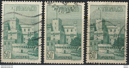 Monaco 1939. ~ YT 174 (par 4) - 50 C. Vue Du Palais - Usati